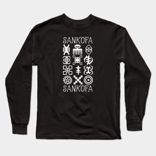 African Adinkra Sankofa Symbols. Long Sleeve T-Shirt